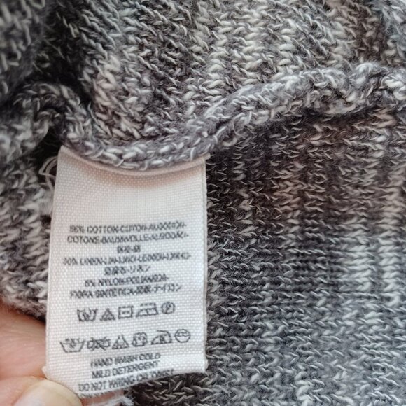 Free People Sweater Gotham Faux Wrap Surplice Gray V Neck Pullover Womens Medium - Picture 11 of 14